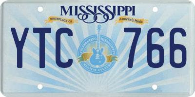 MS license plate YTC766