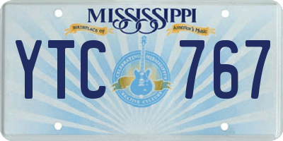 MS license plate YTC767