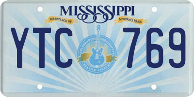 MS license plate YTC769