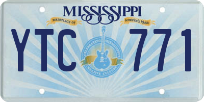 MS license plate YTC771