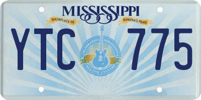 MS license plate YTC775