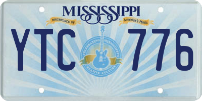 MS license plate YTC776