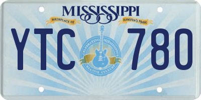 MS license plate YTC780