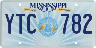 MS license plate YTC782
