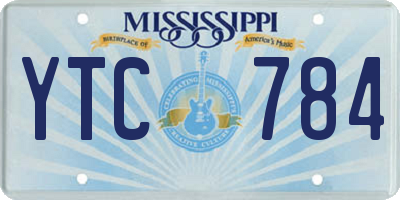 MS license plate YTC784