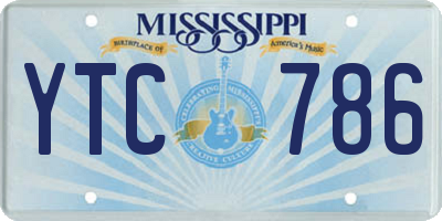 MS license plate YTC786