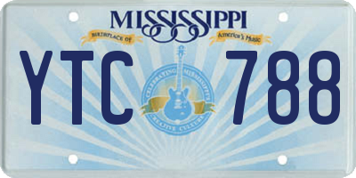 MS license plate YTC788