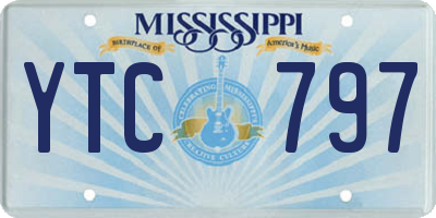 MS license plate YTC797