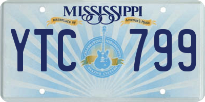 MS license plate YTC799