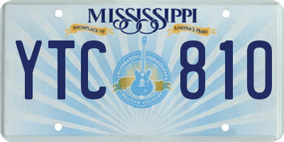 MS license plate YTC810