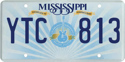 MS license plate YTC813