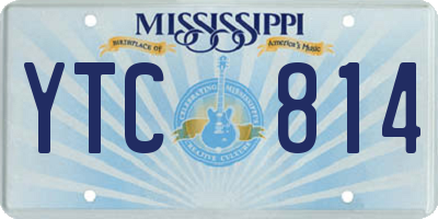 MS license plate YTC814