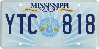 MS license plate YTC818