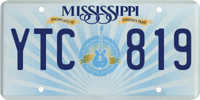 MS license plate YTC819