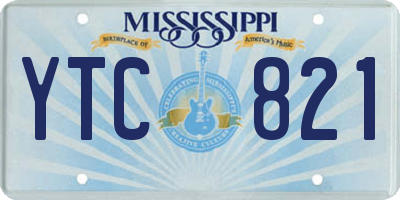 MS license plate YTC821