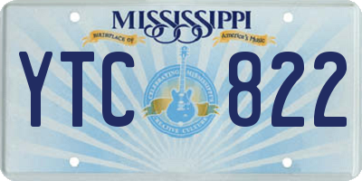 MS license plate YTC822