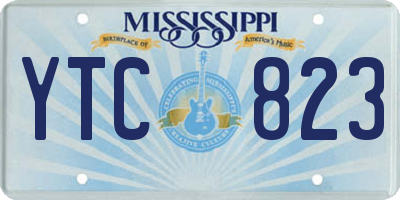 MS license plate YTC823