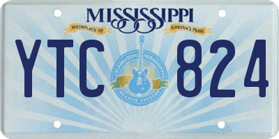 MS license plate YTC824