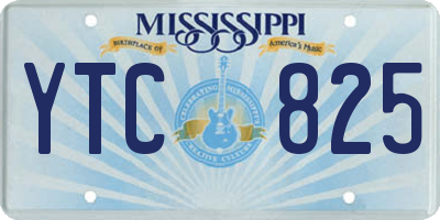 MS license plate YTC825