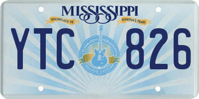 MS license plate YTC826