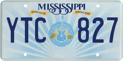 MS license plate YTC827