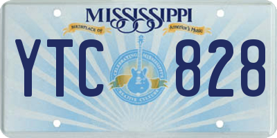 MS license plate YTC828
