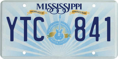 MS license plate YTC841