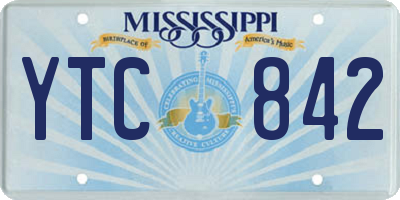 MS license plate YTC842