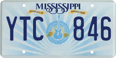 MS license plate YTC846