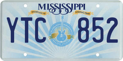 MS license plate YTC852