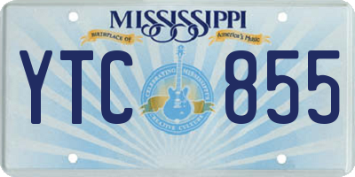 MS license plate YTC855