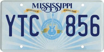 MS license plate YTC856