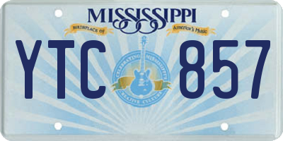 MS license plate YTC857