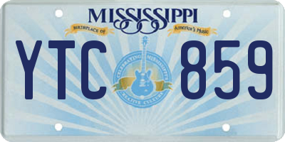 MS license plate YTC859