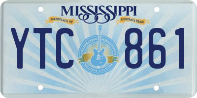 MS license plate YTC861