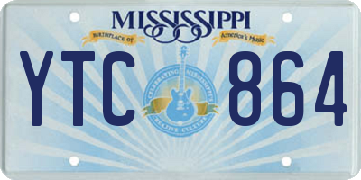 MS license plate YTC864