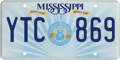 MS license plate YTC869