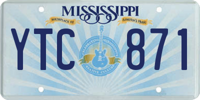 MS license plate YTC871