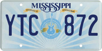 MS license plate YTC872