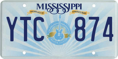 MS license plate YTC874