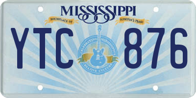 MS license plate YTC876