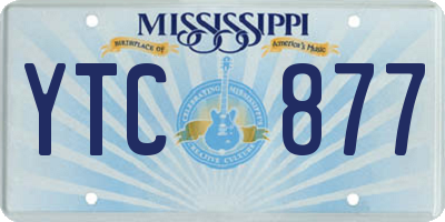MS license plate YTC877