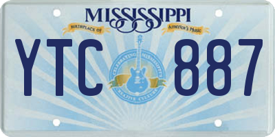 MS license plate YTC887