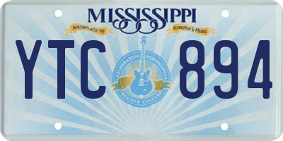 MS license plate YTC894
