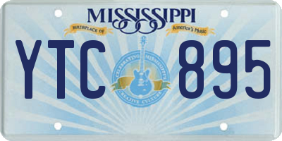 MS license plate YTC895