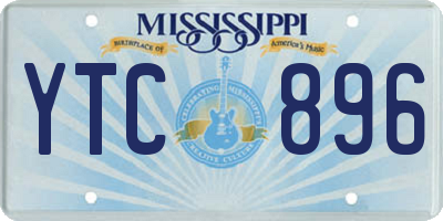 MS license plate YTC896