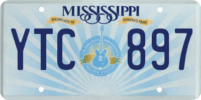 MS license plate YTC897