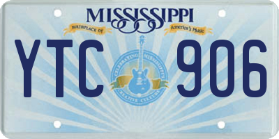 MS license plate YTC906