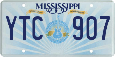 MS license plate YTC907