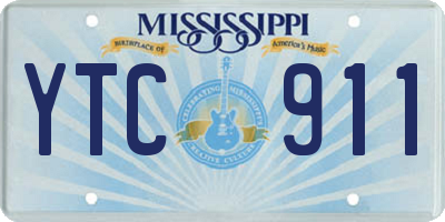 MS license plate YTC911